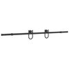 vidaXL Kit de ferragens para porta deslizante 200 cm a&ccedil;o preto