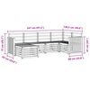 vidaXL Conjuntos de sof&aacute;s 6 pcs Natural Madeira S&oacute;lida de Ac&aacute;cia