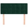 vidaXL Cabeceira de cama veludo 80x5x78/88 cm verde-escuro
