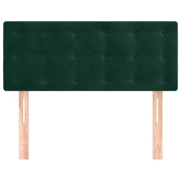 vidaXL Cabeceira de cama veludo 80x5x78/88 cm verde-escuro