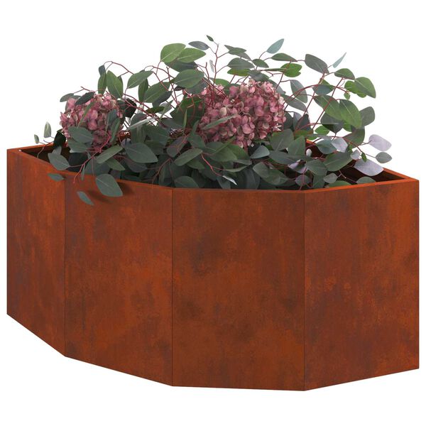 vidaXL Vaso de Canto Ferro Enferrujado 60 x 60 x 35 cm A&ccedil;o corten