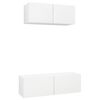 vidaXL 2 pcs conjunto de m&oacute;veis de TV derivados de madeira branco