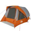 vidaXL Tenda de campismo cabana p/ 4 pessoas imperme&aacute;vel cinza/laranja
