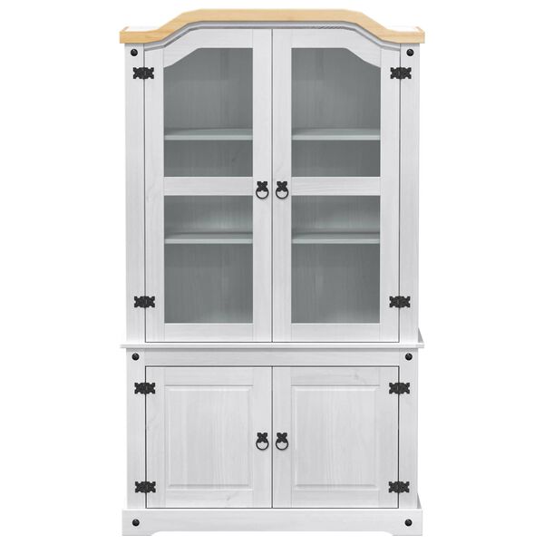 vidaXL Gabinete de Exibi&ccedil;&atilde;o Branco 103.5 x 42 x 180 cm