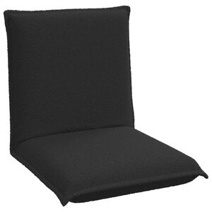 vidaXL Cadeira de ch&atilde;o ajust&aacute;vel Preto Tecido de Ovelha