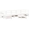 vidaXL 7 pcs conjunto lounge de jardim pinho maci&ccedil;o branco