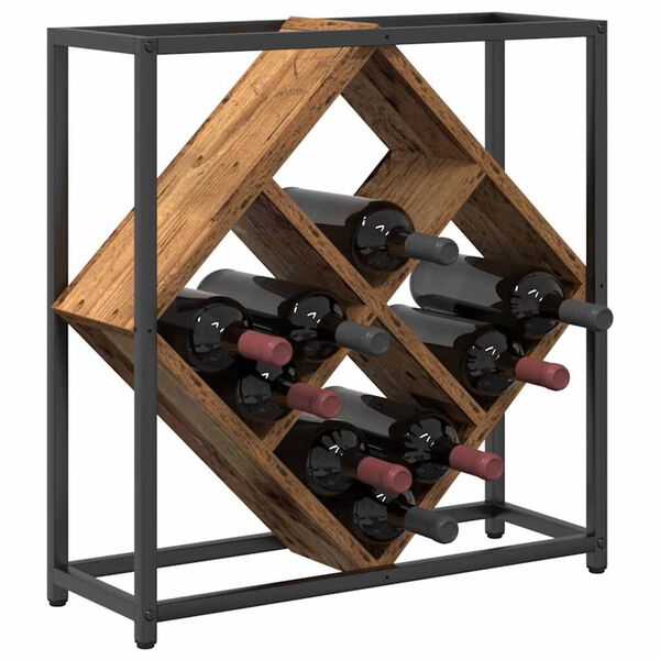 vidaXL Escorredor de Vinho Madeira antiga 51 x 18 x 52,5 cm