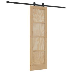 vidaXL Porta Deslizante ORKDAL 61 x 198,5 cm Madeira de Pinho Maci&ccedil;a