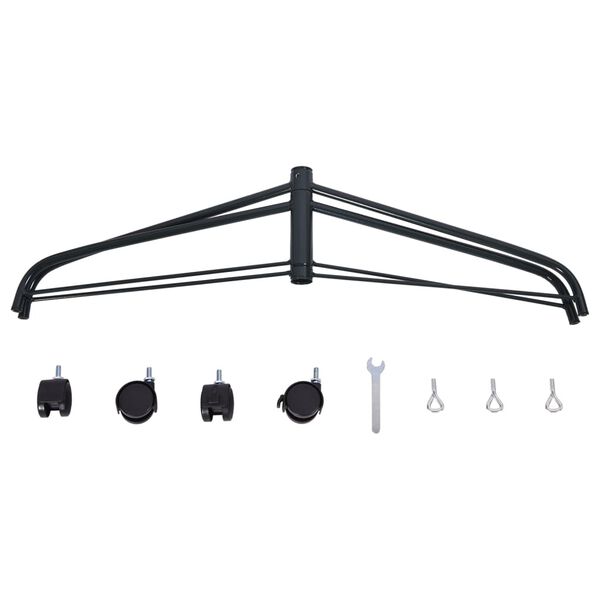 vidaXL Suporte para árvore de Natal com rodas 87x82x26,5 cm