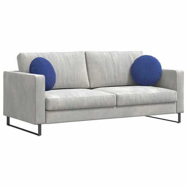 vidaXL Almofadas de Assento 2 pcs Azul Pol&iacute;cia &Oslash; 40 x 13 cm Veludo