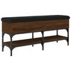 vidaXL Banco sapateira 102x32x45cm derivados madeira carvalho castanho