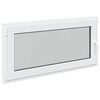 vidaXL Janela de por&atilde;o RISOR 120 x 60 cm PVC e Vidro Branco