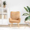vidaXL poltrona Bege 63 x 67 x 94 cm Poli&eacute;ster e Contraplacado