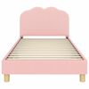 vidaXL Estrutura de Cama Infantil com Cabeceira Rosa 90 x 200 cm
