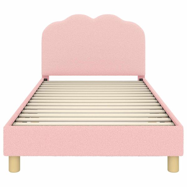 vidaXL Estrutura de Cama Infantil com Cabeceira Rosa 90 x 200 cm