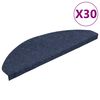 vidaXL Tapetes de escada adesivos 30 pcs 65x22,5x3,5 cm azul