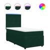 vidaXL Cama com molas/colch&atilde;o 90x200 cm veludo verde-escuro