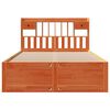 vidaXL Cama com estante sem colch&atilde;o 140x200 cm pinho maci&ccedil;o