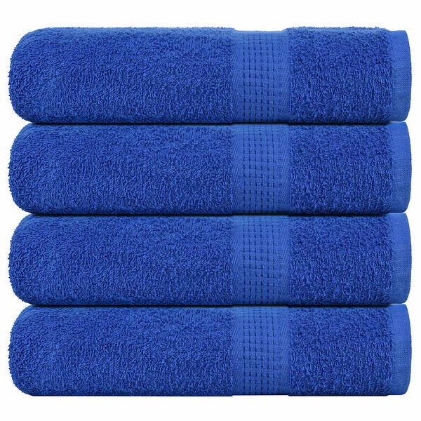 vidaXL Toalhas de m&atilde;os FROGN 4 pcs 50x100 cm 360 g/m&sup2; azul