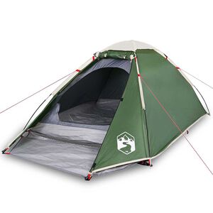 vidaXL Tenda de campismo c&uacute;pula para 2 pessoas imperme&aacute;vel verde
