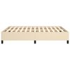 vidaXL Estrutura de cama sem colch&atilde;o 140x190 cm tecido cor creme