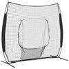 vidaXL Rede de pr&aacute;tica de basebol Preto 250 x 106 x 209 cm Poli&eacute;ster