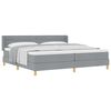 vidaXL Cama Box com colch&atilde;o Cinzento-claro 200 x 200 cm tecido