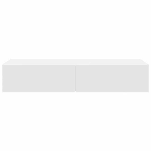 vidaXL Prateleira parede c/ gavetas 100x36x19 cm deriv. madeira branco