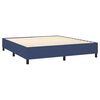 vidaXL Cama box spring c/ colch&atilde;o e LED 160x200 cm tecido azul