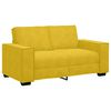 vidaXL Sofá de 2 lugares veludo 120 cm amarelo