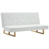 vidaXL Sof&aacute;-cama em couro artificial branco