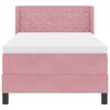 vidaXL Cama Box com colch&atilde;o com cabeceira Rosa 200 x 90 cm Veludo