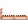 vidaXL Cama sem colch&atilde;o 75x190 cm madeira de pinho maci&ccedil;a castanho-mel