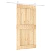vidaXL Porta Deslizante Natural e Branco 100 x 210 cm