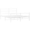 vidaXL Estrutura de cama com cabeceira e pés 150x200 cm metal branco