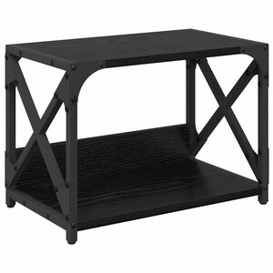 vidaXL Suporte para Impressora Carvalho Preto 44 x 26 x 31.5 cm