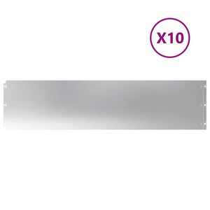 vidaXL Bordas de relvado 10 unid 25x103 cm a&ccedil;o galvanizado