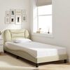 vidaXL Estrutura de cama sem colch&atilde;o Hvar 80x200 cm creme