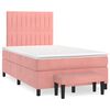 vidaXL Cama boxspring com colch&atilde;o 120x190 cm veludo rosa