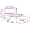 vidaXL Estrutura de Cama com Cabeceira Estofada Cinzento-claro
