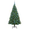 vidaXL &Aacute;rvore de Natal Artificial Verde 180 cm PVC, A&ccedil;o e Pl&aacute;stico