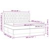 vidaXL Cama box spring c/ colch&atilde;o/LED 200x200 cm veludo rosa
