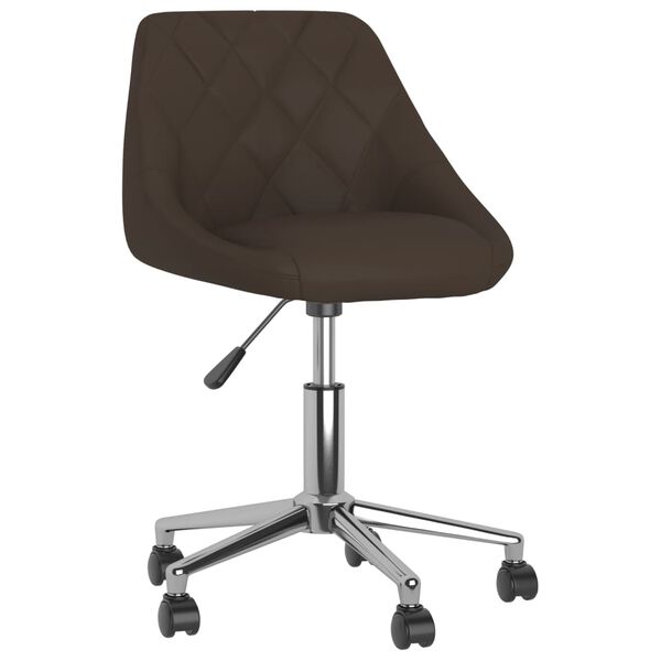 vidaXL Cadeiras de jantar girat&oacute;rias 4 pcs couro art. castanho