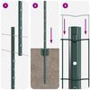 vidaXL Cerca com Poste Verde 1,2 x 25 m A&ccedil;o e PVC