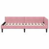 vidaXL Estrutura de Cama de Canto Rosa 90 cm x 190 cm Veludo