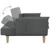 vidaXL Sof&aacute;-cama 2 lugares com duas almofadas tecido cinzento-claro