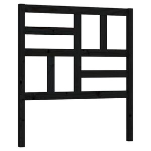 vidaXL Cabeceira de cama 81x4x104 cm pinho maci&ccedil;o preto