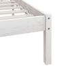 vidaXL Estrutura de cama 90x200 cm pinho maci&ccedil;o branco