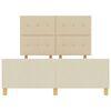 vidaXL Estrutura da Cama com cabeceira Creme 140 x 190 cm tecido