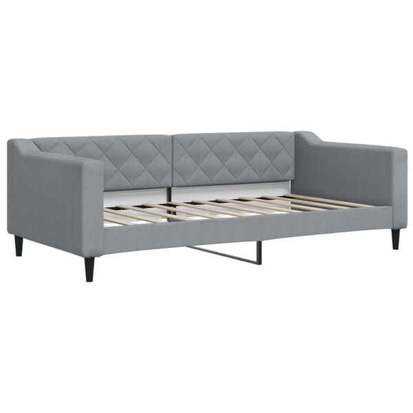 vidaXL Sofá-cama com gavetão 90x190 cm tecido cinzento-claro